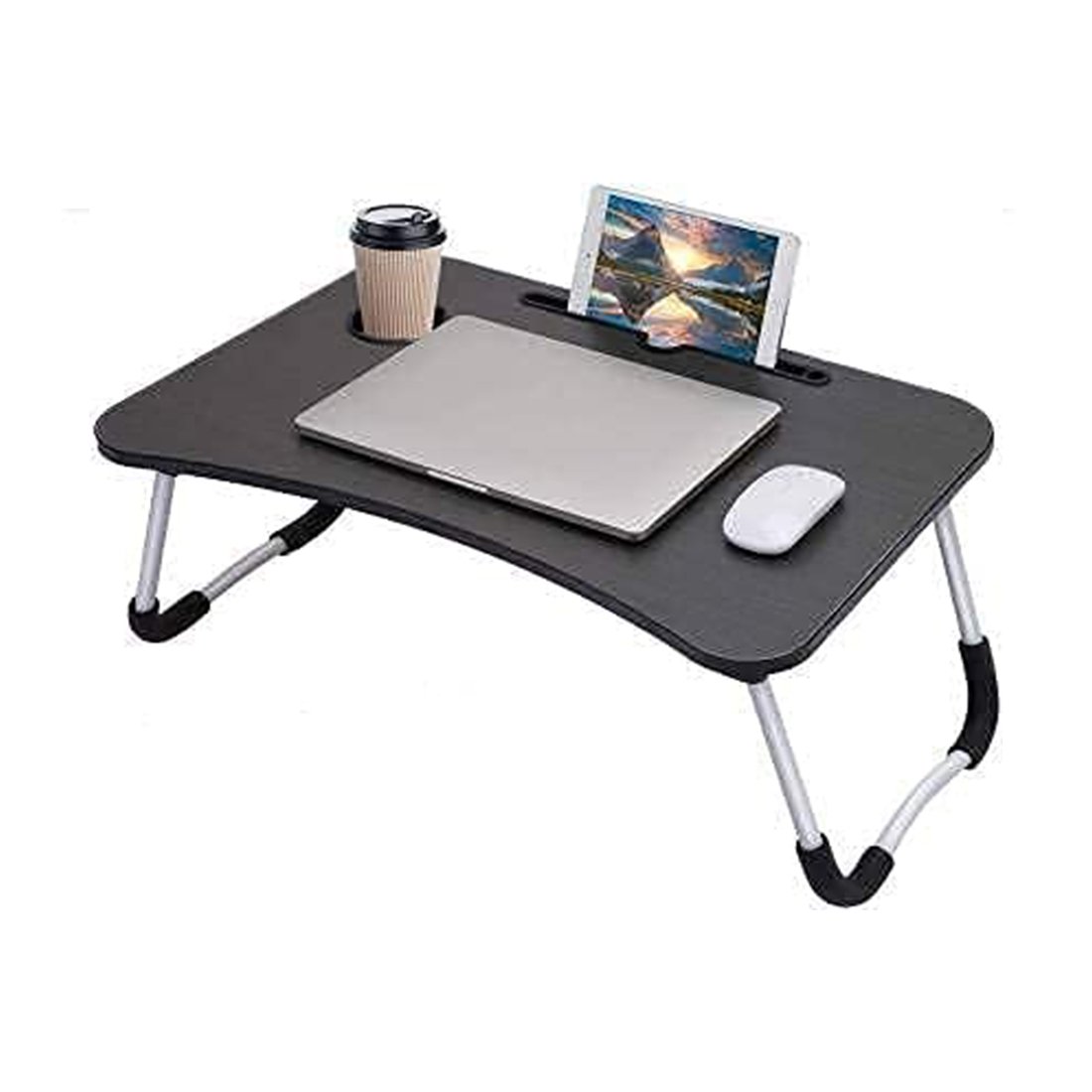 PRIMO STORE 'Foldable Bed Study Table Portable Multifunction Laptop-Table Lapdesk for Children Bed Foldabe Table Work Office Home with Tablet Slot & Cup Holder Bed Study Table Brown Coloured'-----(BLACK) PRIMO STORE 'Foldable Bed Study Table Portable Multifunction Laptop-Table Lapdesk for Children Bed Foldabe Table Work Office Home with Tablet Slot & Cup Holder Bed Study Table Brown Coloured'-----(BLACK)