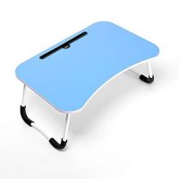 GoRogue Stud Foldable Wooden Mini Lapdesk for Couch, Sofa Bed, Study Tray Table Stand for Writing (Sky Blue)
