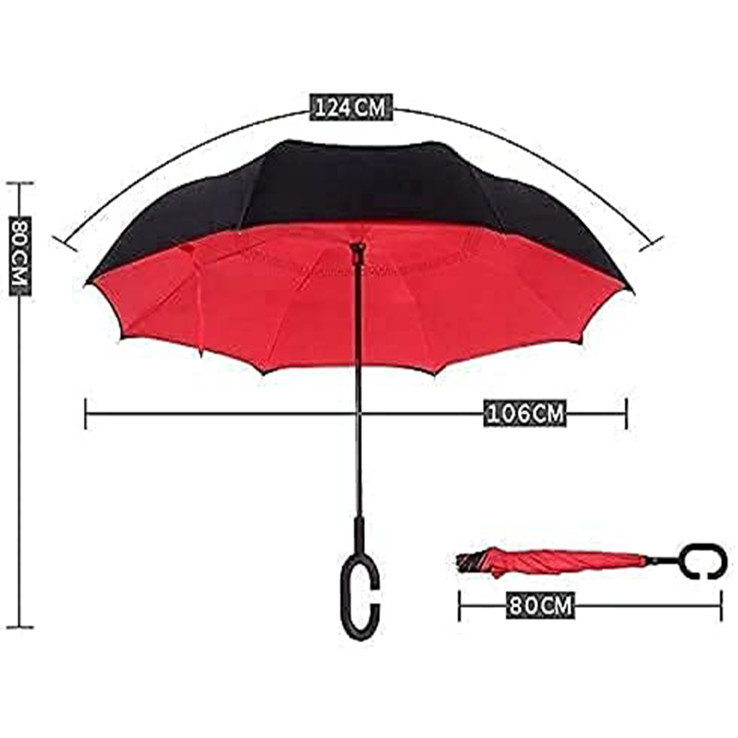 Sarth Enterprise Unisex Auto Open Function Windproof Upside Down Reverse Umbrella with C-Shaped Handle and UV Protection (Multi color) Sarth Enterprise Unisex Auto Open Function Windproof Upside Down Reverse Umbrella with C-Shaped Handle and UV Protection (Multi color)