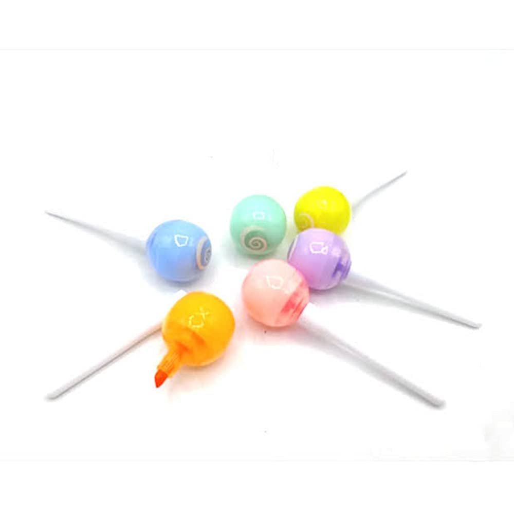 VAVIYA | Quirky Candy Theme Lollipop Shape Highlighters | Set Of 6 | Chocolate Theme | Chisel Tip Fine Grip Marker Pen | Ideal Gifts For Stationery Hoarders & Kids VAVIYA | Quirky Candy Theme Lollipop Shape Highlighters | Set Of 6 | Chocolate Theme | Chisel Tip Fine Grip Marker Pen | Ideal Gifts For Stationery Hoarders & Kids