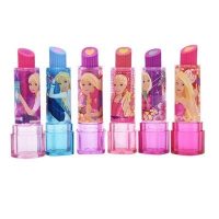 Shashi Enterprises Girl's Cartoon Lipstick Shaped Eraser 6 pcs Non-Toxic Eraser