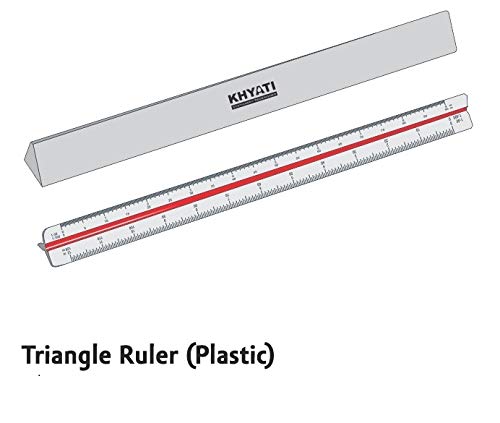 KHYATI Plastic Roll N Draw Ruler (30 cm) and Plastic Triangle ScaleRuler-30cm (12 Inch) Long Plastic Drafting Scale Ruler Very Useful to Architect, Engineering Students, Office Employee (Set of 2) KHYATI Plastic Roll N Draw Ruler (30 cm) and Plastic Triangle ScaleRuler-30cm (12 Inch) Long Plastic Drafting Scale Ruler Very Useful to Architect, Engineering Students, Office Employee (Set of 2)