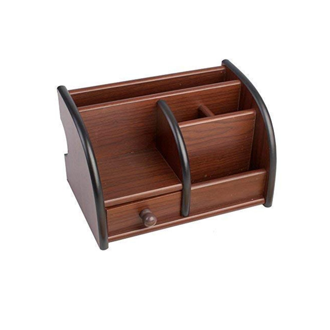 WEIRVI Wooden Desk Organizer Pen/Pencil Stand with Drawer, Mobile Holder & Remote Stand for Office Desk/Desktop/Table Storage Organizer Box WEIRVI Wooden Desk Organizer Pen/Pencil Stand with Drawer, Mobile Holder & Remote Stand for Office Desk/Desktop/Table Storage Organizer Box