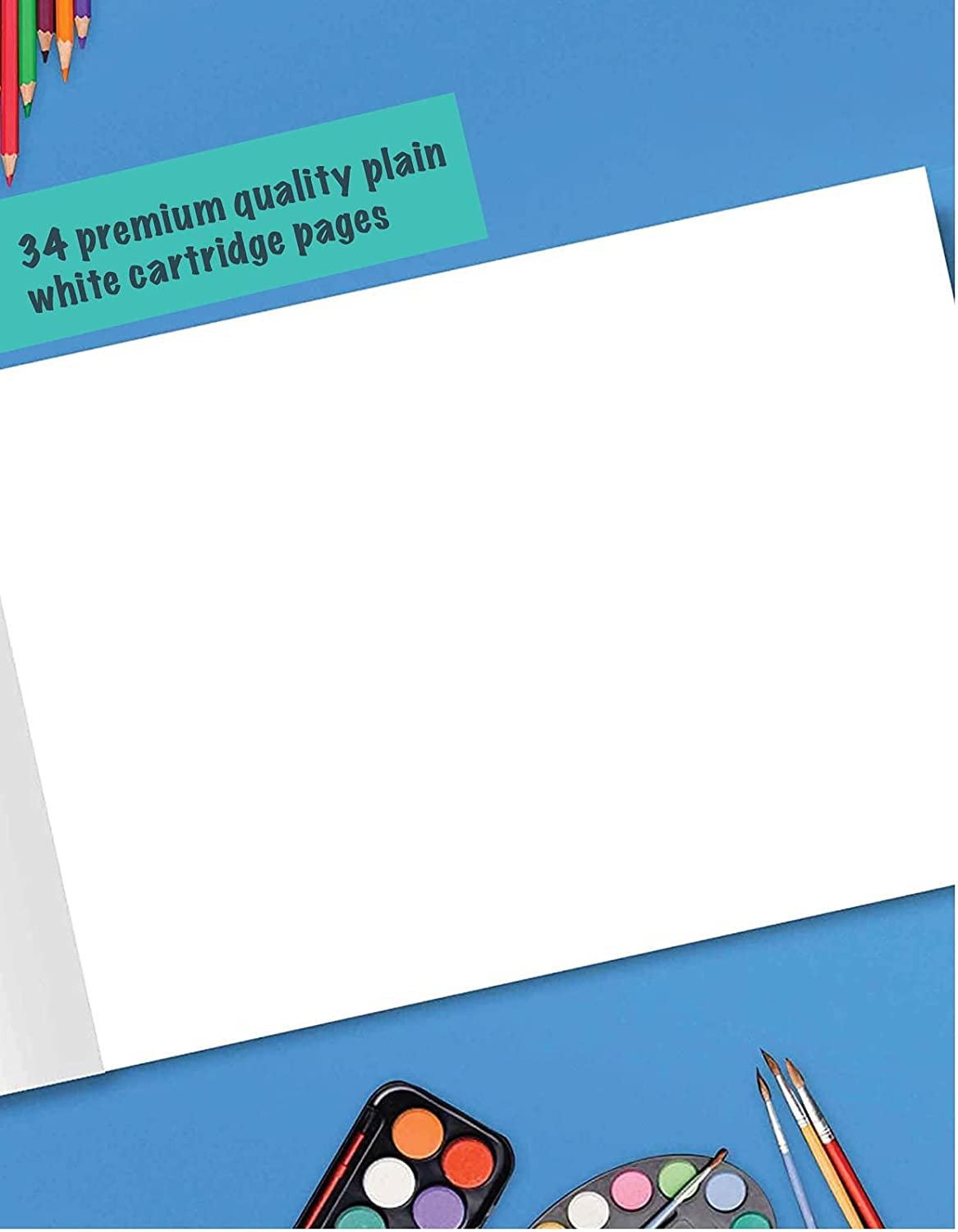 Jumbo Drawing Book for Kids, Artists Big Plain Sketch Pad for Artists, Children, Students 34 White Blank Unruled Pages 37 x 27 cm Approx Soft Cover Sketching, Colouring, Painting Set of 3 Jumbo Drawing Book for Kids, Artists Big Plain Sketch Pad for Artists, Children, Students 34 White Blank Unruled Pages 37 x 27 cm Approx Soft Cover Sketching, Colouring, Painting Set of 3
