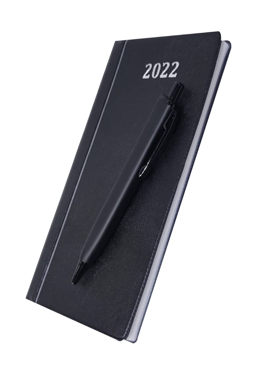 S M K T Slim line Diary 2022 Weekly Planner Vegan Leather Pocket Diary Set of 2 with Pen ( Black ) S M K T Slim line Diary 2022 Weekly Planner Vegan Leather Pocket Diary Set of 2 with Pen ( Black )