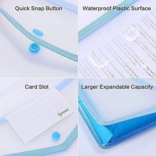 GreatDio® Envelope Folder,Transparent Poly-Plastic A4 Documents File Storage Bag with Snap Button Set of 5Certificate File HolderDocument Folder for Certificates A4LegalBag for Document GreatDio® Envelope Folder,Transparent Poly-Plastic A4 Documents File Storage Bag with Snap Button Set of 5Certificate File HolderDocument Folder for Certificates A4LegalBag for Document