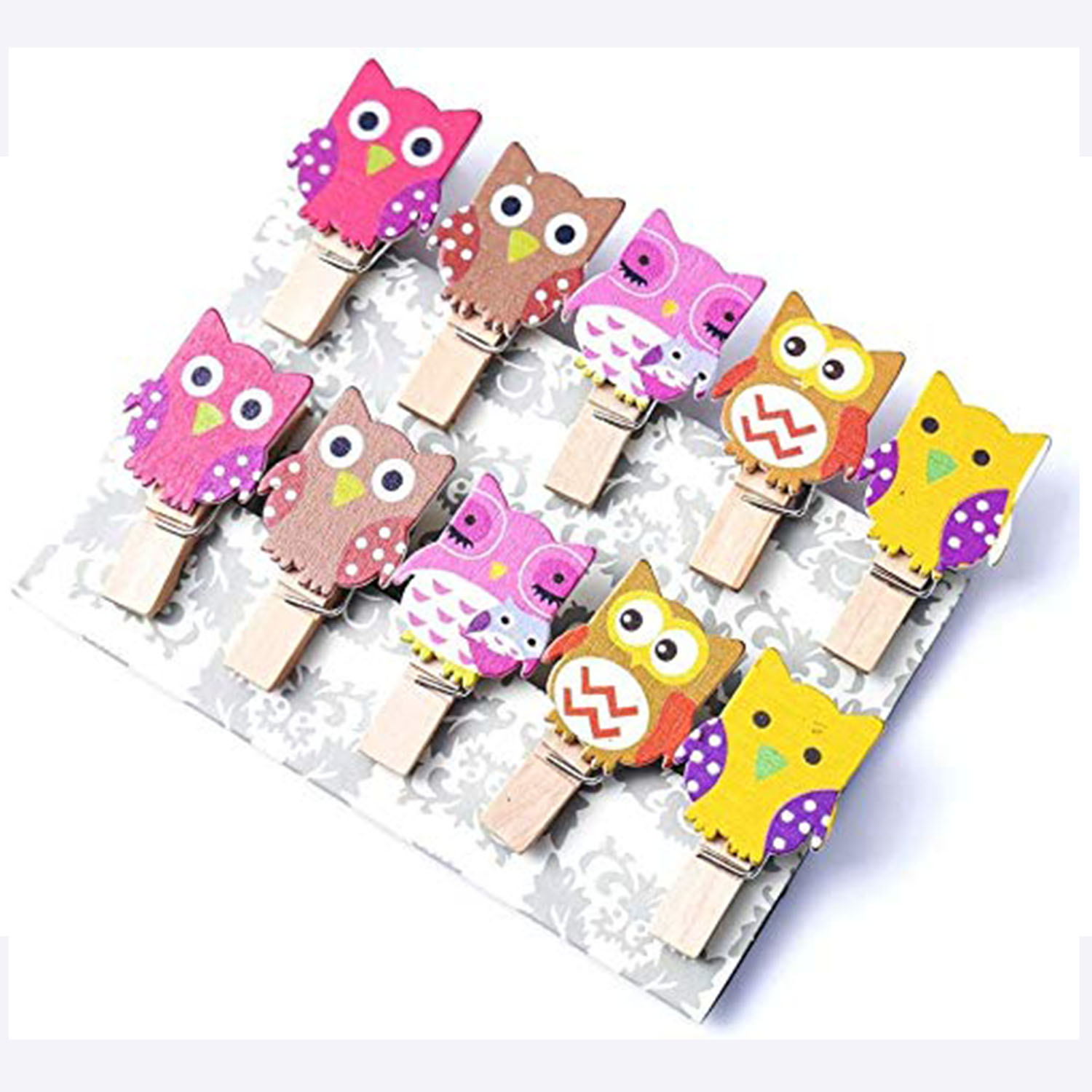 NYRWANA DELIVERING SMILES IN INIDA 10 pcs. Cute Owl Designer Postcard Photo Clips Paper Pegs PinClothespin with Thread for Decoration Supplies Hanging Photos NYRWANA DELIVERING SMILES IN INIDA 10 pcs. Cute Owl Designer Postcard Photo Clips Paper Pegs PinClothespin with Thread for Decoration Supplies Hanging Photos