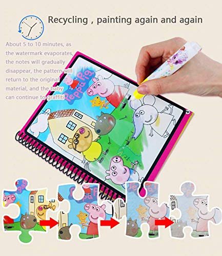 PLUSPOINT Magic Water Quick Dry Book Water Coloring Book Doodle with Magic Pen Painting Board for Children Education Drawing Pad (Random Design ) (for Boys 3 Books) PLUSPOINT Magic Water Quick Dry Book Water Coloring Book Doodle with Magic Pen Painting Board for Children Education Drawing Pad (Random Design ) (for Boys 3 Books)