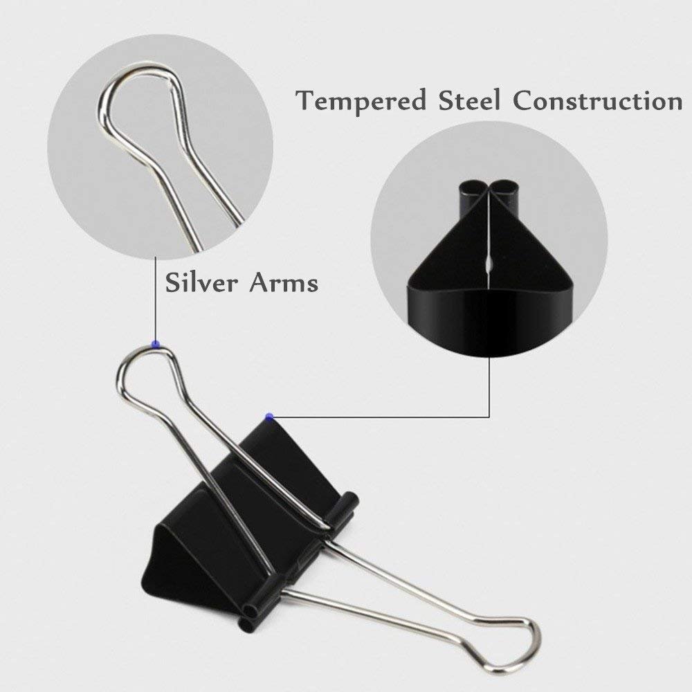 JD9 15 mm Black Small Paper Clips for Notes Letter, Papers,Binder Clamps in Office, Home, School, Institutions, Paper Holding Capacity Files Organized and Secure (Pack of 12 Dozen) JD9 15 mm Black Small Paper Clips for Notes Letter, Papers,Binder Clamps in Office, Home, School, Institutions, Paper Holding Capacity Files Organized and Secure (Pack of 12 Dozen)