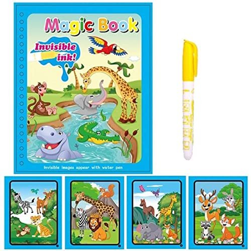 PLUSPOINT Magic Water Quick Dry Book Water Coloring Book Doodle with Magic Pen Painting Board for Children Education Drawing Pad (Random Design ) (for Boys 3 Books) PLUSPOINT Magic Water Quick Dry Book Water Coloring Book Doodle with Magic Pen Painting Board for Children Education Drawing Pad (Random Design ) (for Boys 3 Books)