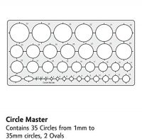 KHYATI Pro Circle Big (25 Circles), Pro Circle Small (18 Circles), Circle Master Template (35 Circles) Drafting Scale Ruler Useful to Architect, Engineering or Other Students (Set of 3)