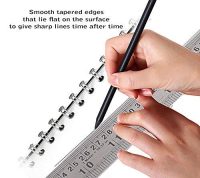 Shuban 60 cm Stainless Steel Ruler Scale Long 2 Side Measuring Tool for Architects, Engineers, College Students