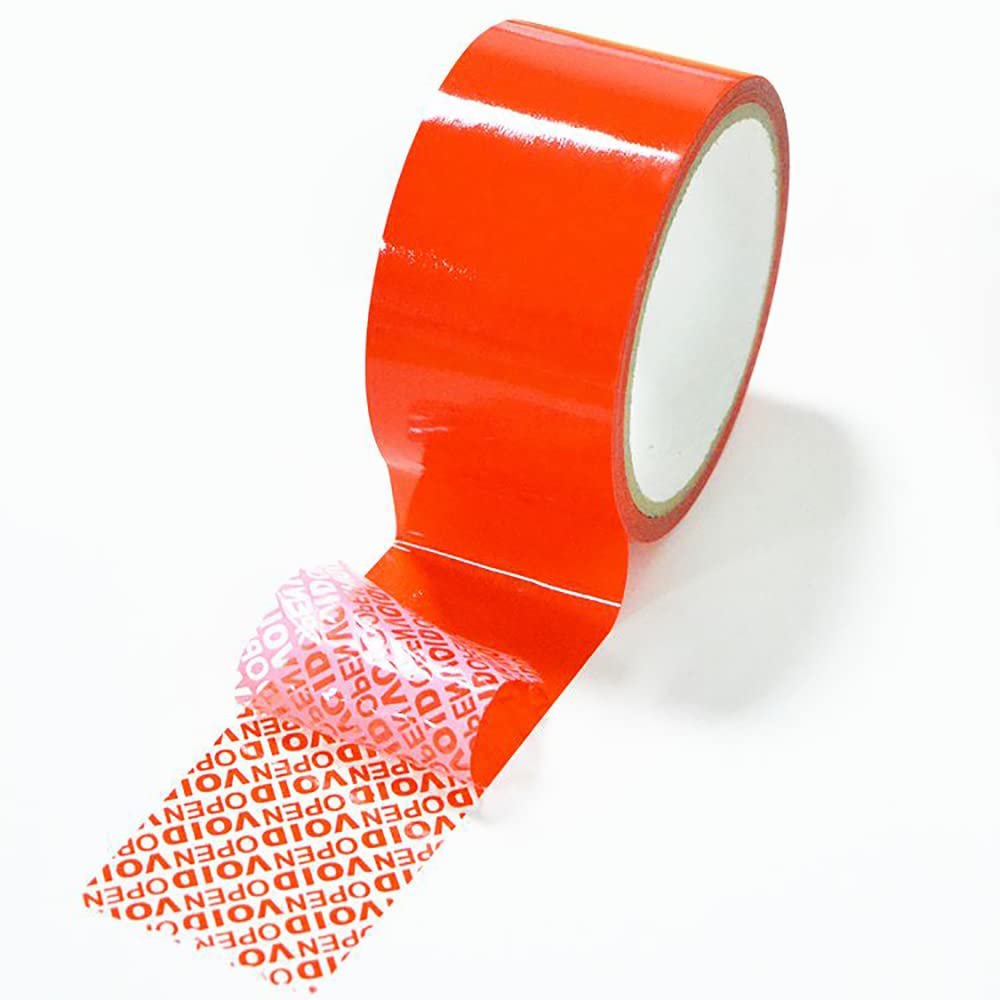Void and Tamper Proof Evident Security Tape for Package or Products Surface 25mm x 50 Meter (Red)-3 TapeRoll Void and Tamper Proof Evident Security Tape for Package or Products Surface 25mm x 50 Meter (Red)-3 TapeRoll