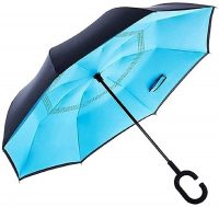 Sarth Enterprise Unisex Auto Open Function Windproof Upside Down Reverse Umbrella with C-Shaped Handle and UV Protection (Multi color)