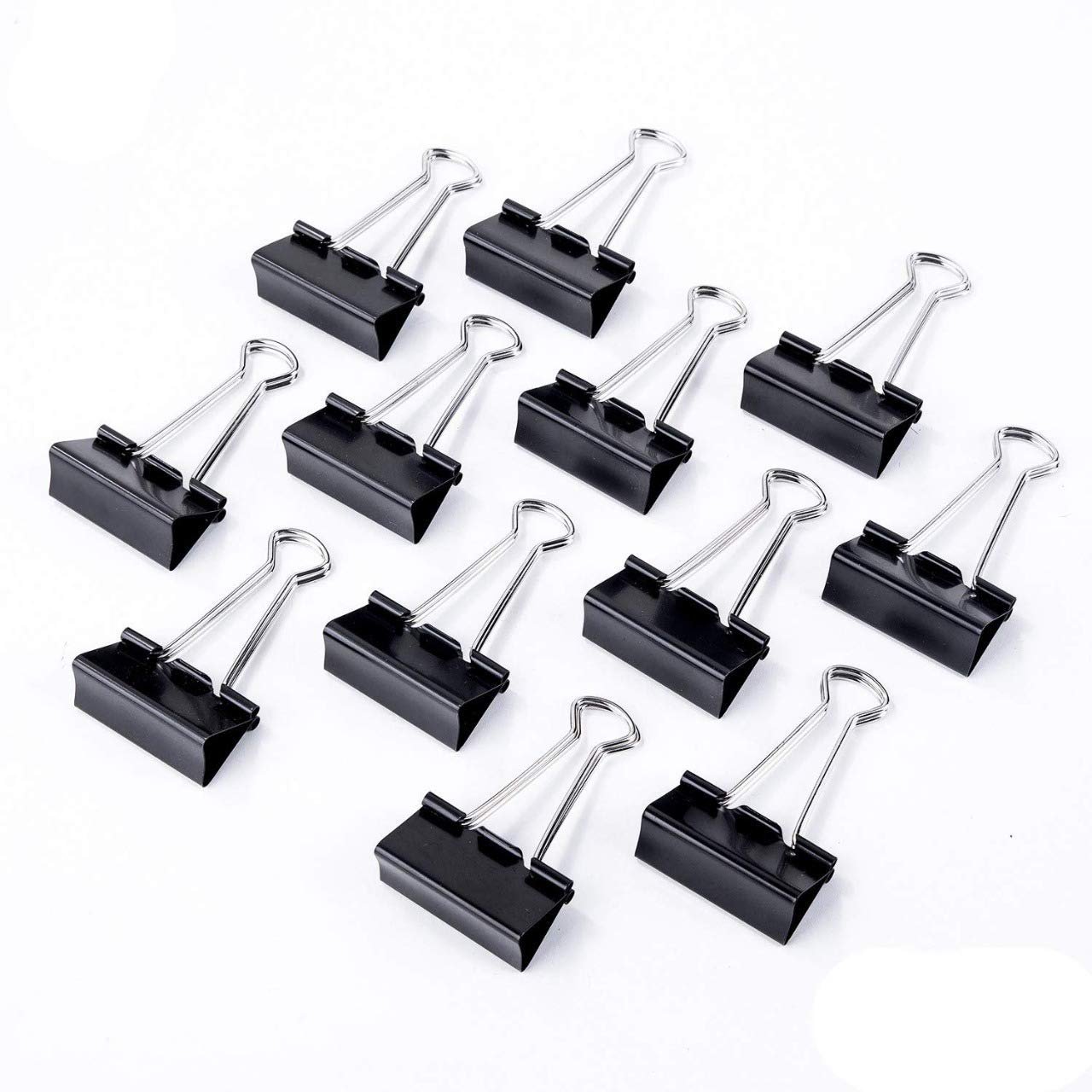 Premium Quality 32 mm Black Medium Size Paper Clips for Notes Letter, Papers,Binder Clamps in Office, Home, School, Paper Holding Capacity Files Organized and Secure(Pack of-12) Premium Quality 32 mm Black Medium Size Paper Clips for Notes Letter, Papers,Binder Clamps in Office, Home, School, Paper Holding Capacity Files Organized and Secure(Pack of-12)