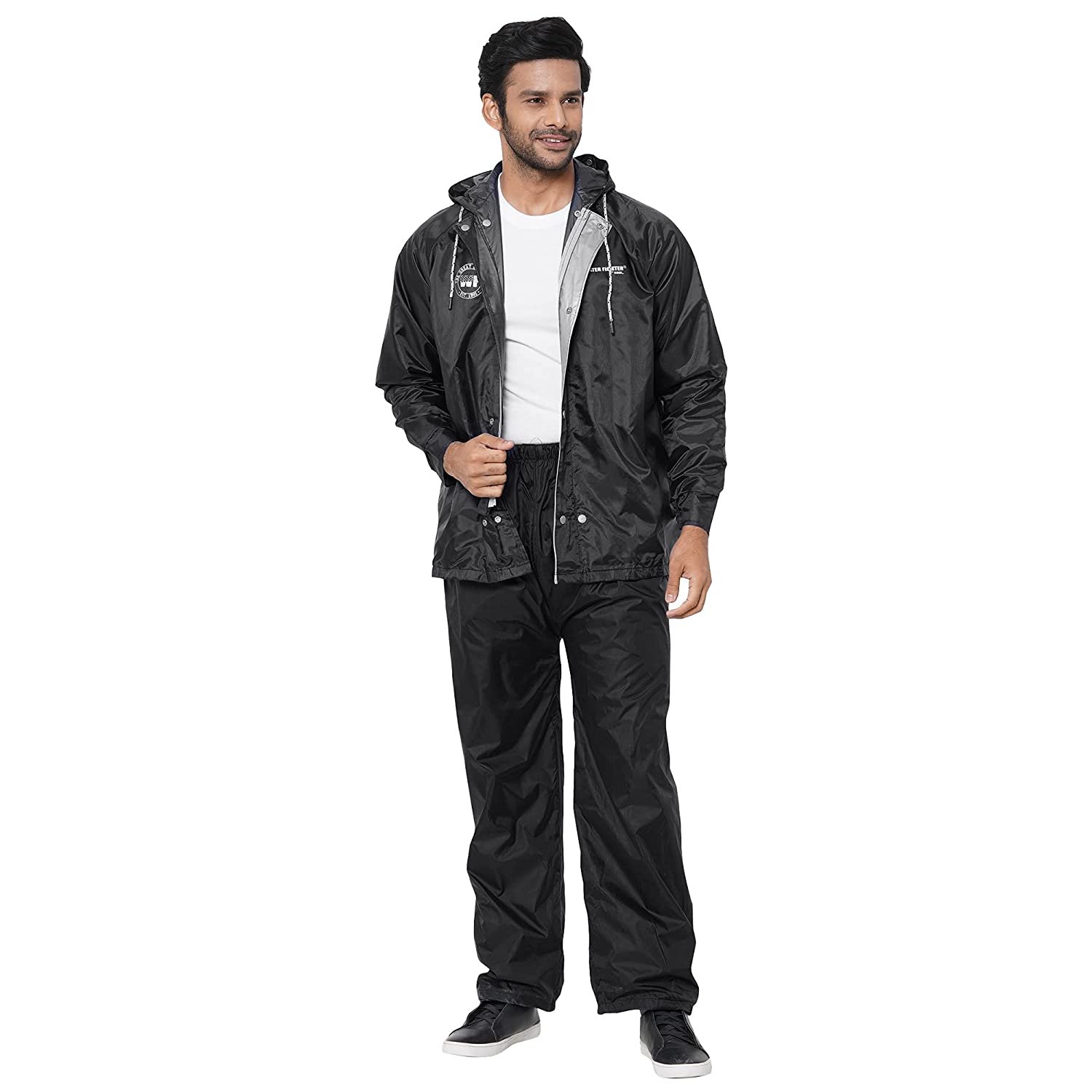 ZEEL Men's Printed Raincoat And Carrying Pouch ZEEL Men's Printed Raincoat And Carrying Pouch