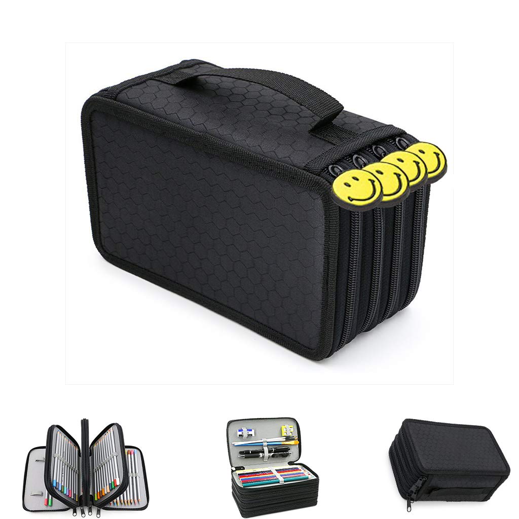 REHTRAD 4 Layers 72 Slots Portable Big Capacity Pencil Pen Case Bag (Black) REHTRAD 4 Layers 72 Slots Portable Big Capacity Pencil Pen Case Bag (Black)