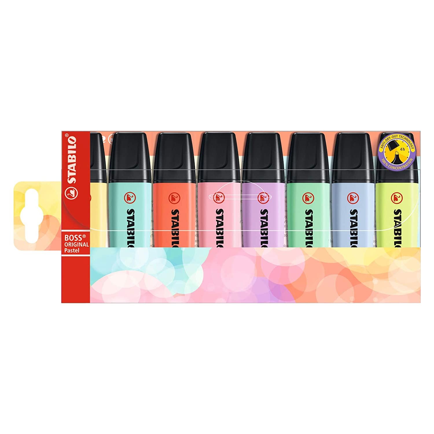 STABILO BOSS ORIGINAL Pastel - Highlighter Pen - Wallet of 8 - Assorted Colours STABILO BOSS ORIGINAL Pastel - Highlighter Pen - Wallet of 8 - Assorted Colours