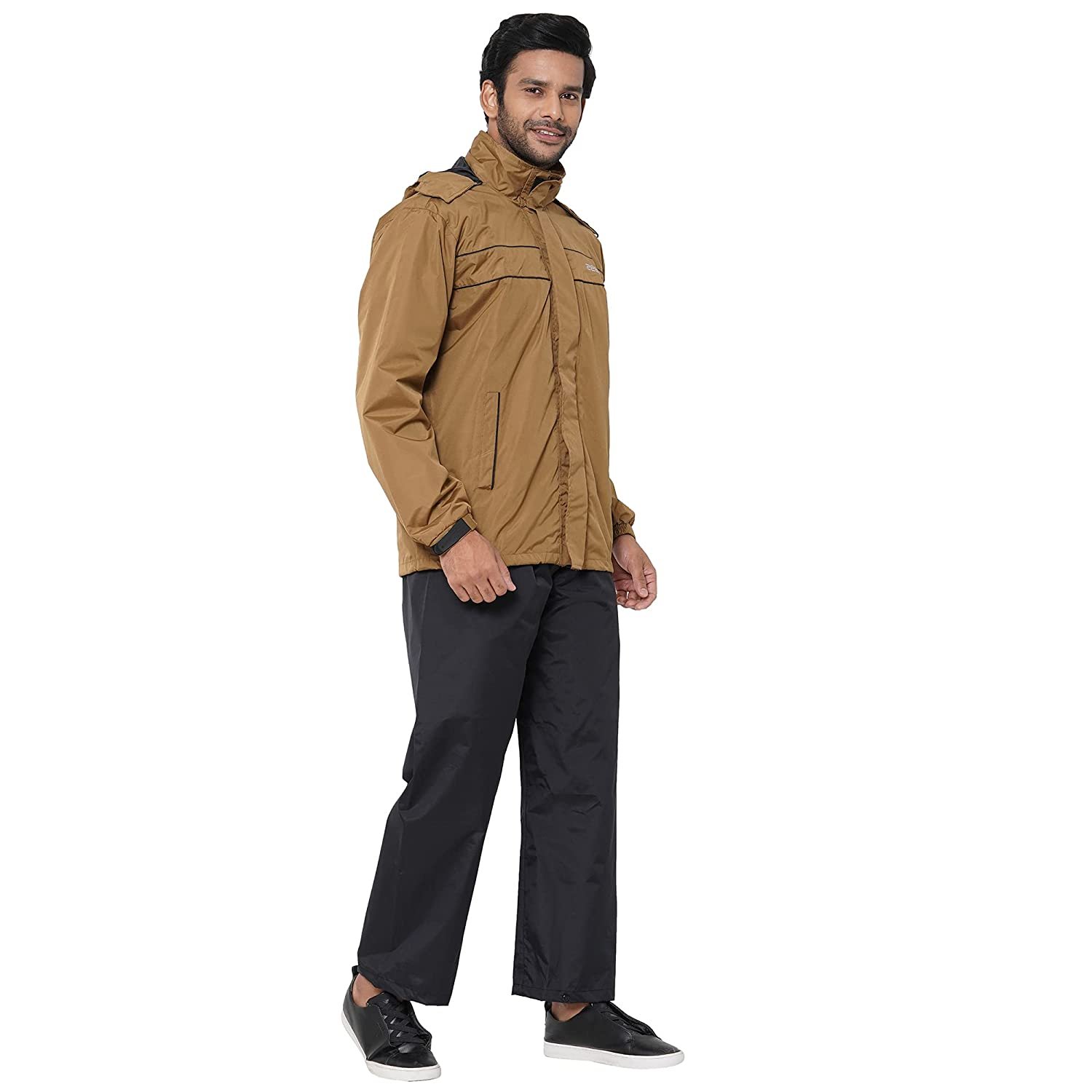 New ZEEL Mens Raincoat with Adjustable Hood | Stylish Jacket with Pockets | Waterproof Pant with Carrying Pouch | JS509 New ZEEL Mens Raincoat with Adjustable Hood | Stylish Jacket with Pockets | Waterproof Pant with Carrying Pouch | JS509