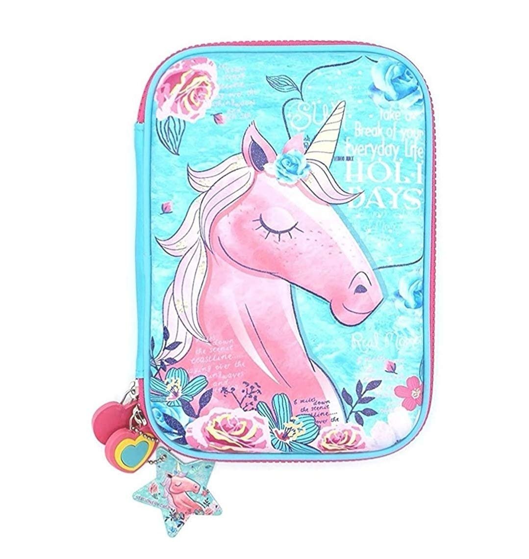 VIKAS GIFT GALLERY Eva Unicorn Owl Print Pencil Case Organizer, Multicolour VIKAS GIFT GALLERY Eva Unicorn Owl Print Pencil Case Organizer, Multicolour