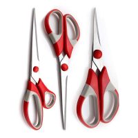 Kurtzy Multi-Purpose Anti-Rust Scissor Set for Kitchen Sewing Cutting 3 Piece