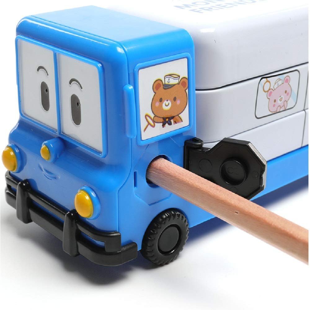 Mimi® Pack of 1 Metal Bus Double Decker Bus Shape Pencil Box for School and Wheels for Kids Birthday Party Return Gifts and Other Multi-Purpose Uses (Blue) Mimi® Pack of 1 Metal Bus Double Decker Bus Shape Pencil Box for School and Wheels for Kids Birthday Party Return Gifts and Other Multi-Purpose Uses (Blue)