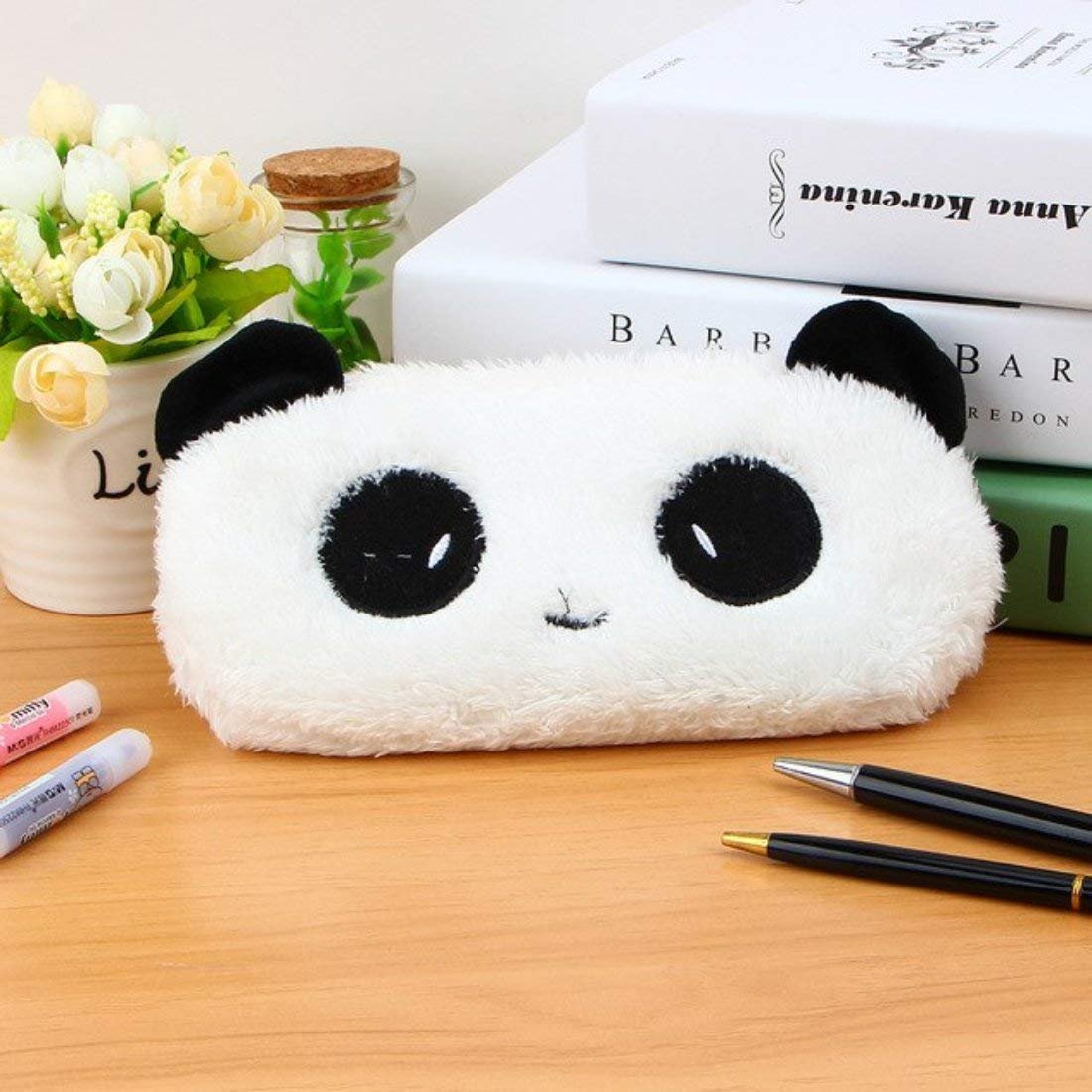 Mist Plush Fur Panda Pencil Pouch Soft Toys for Children, Kids Favorite Pencil Box (style1), White Mist Plush Fur Panda Pencil Pouch Soft Toys for Children, Kids Favorite Pencil Box (style1), White