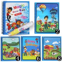 PLUSPOINT Magic Water Quick Dry Book Water Coloring Book Doodle with Magic Pen Painting Board for Children Education Drawing Pad (Random Design ) (for Boys 3 Books)
