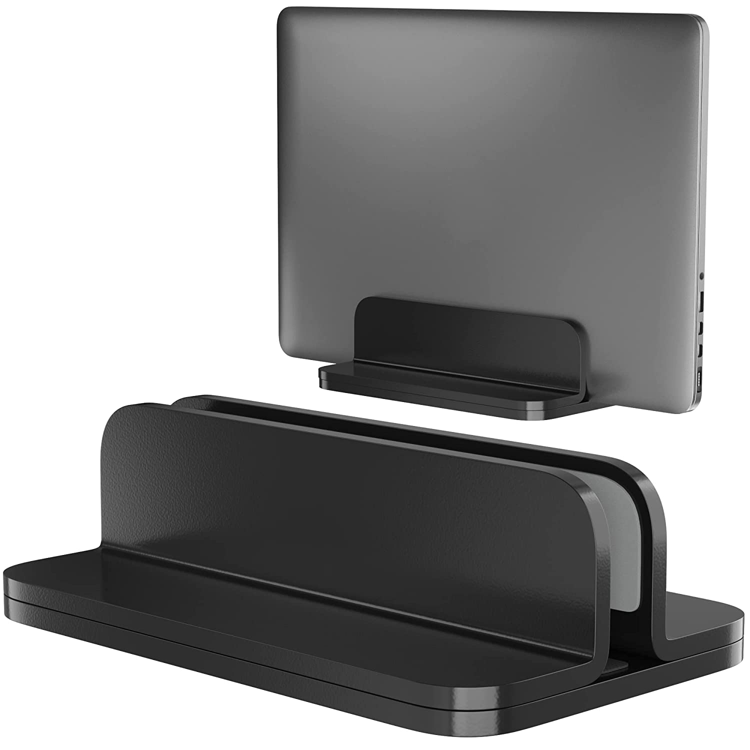 ELV Direct Vertical Laptop Stand Holder,Desktop Aluminum Lapdesk Laptop Stand with Adjustable Dock Size, Fits All Laptops (Up to 17.3 inches), Black, (VERTCL-Lap-STD-SML) ELV Direct Vertical Laptop Stand Holder,Desktop Aluminum Lapdesk Laptop Stand with Adjustable Dock Size, Fits All Laptops (Up to 17.3 inches), Black, (VERTCL-Lap-STD-SML)