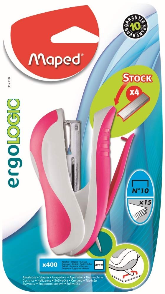 Maped Stapler Ergologic Pocket N°10 +400 Staples N°10 Blister (Blue) Maped Stapler Ergologic Pocket N°10 +400 Staples N°10 Blister (Blue)
