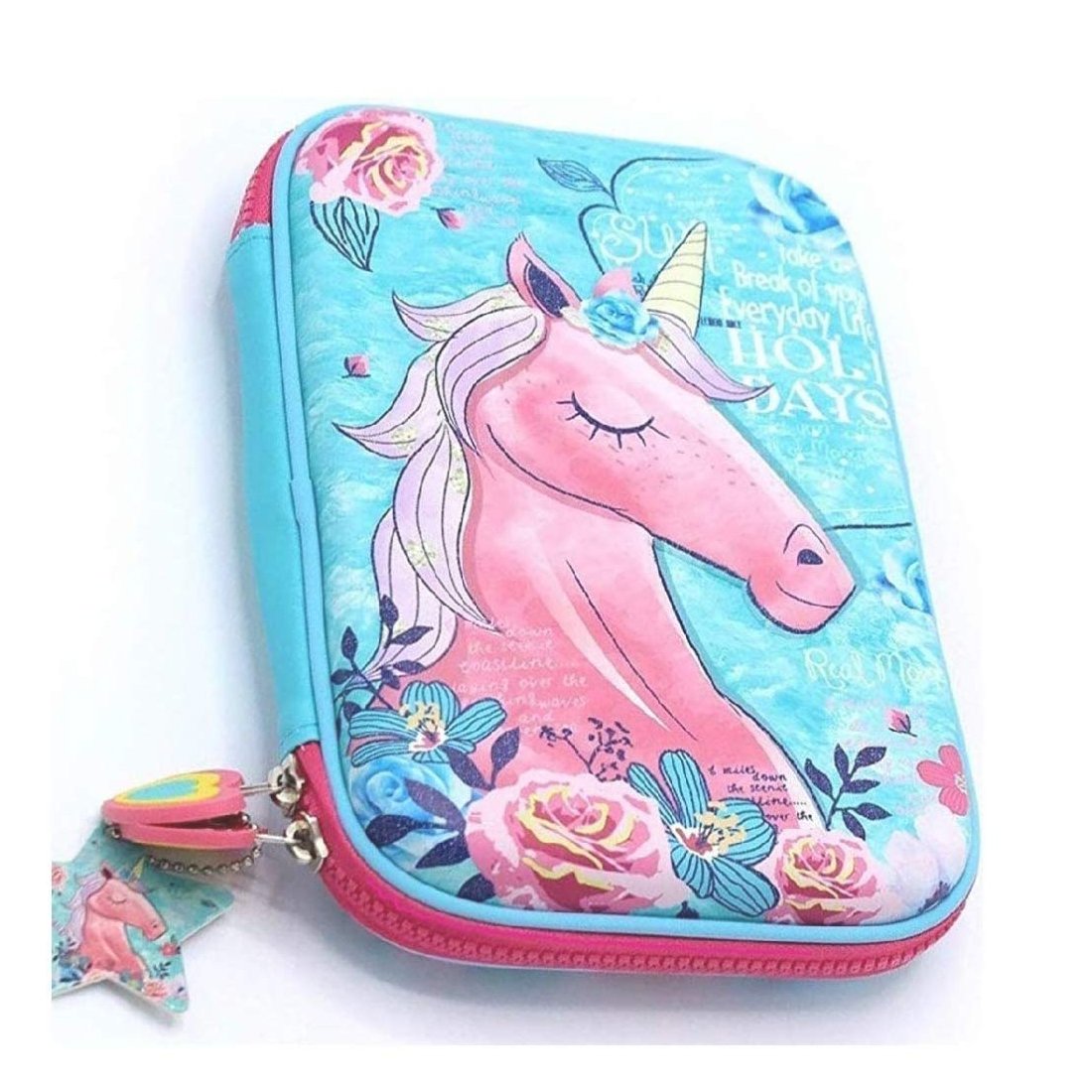 VIKAS GIFT GALLERY Eva Unicorn Owl Print Pencil Case Organizer, Multicolour VIKAS GIFT GALLERY Eva Unicorn Owl Print Pencil Case Organizer, Multicolour