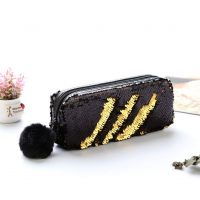 Climberty Fashion Sequin Hairball Pencil Case School Supplies BTS Stationery Gift Cute Pencil Box Pencilcase School Tools Pencil Cases (Style 2)