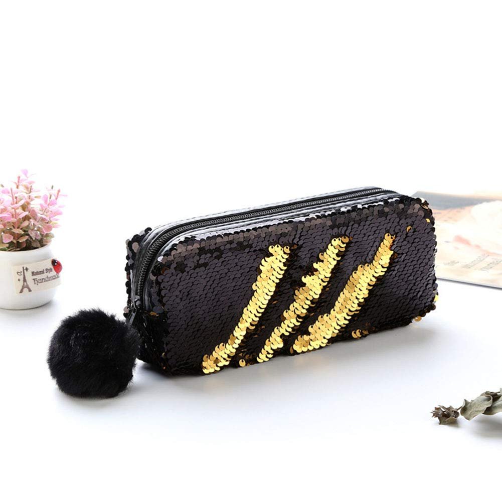 Climberty Fashion Sequin Hairball Pencil Case School Supplies BTS Stationery Gift Cute Pencil Box Pencilcase School Tools Pencil Cases (Style 2) Climberty Fashion Sequin Hairball Pencil Case School Supplies BTS Stationery Gift Cute Pencil Box Pencilcase School Tools Pencil Cases (Style 2)
