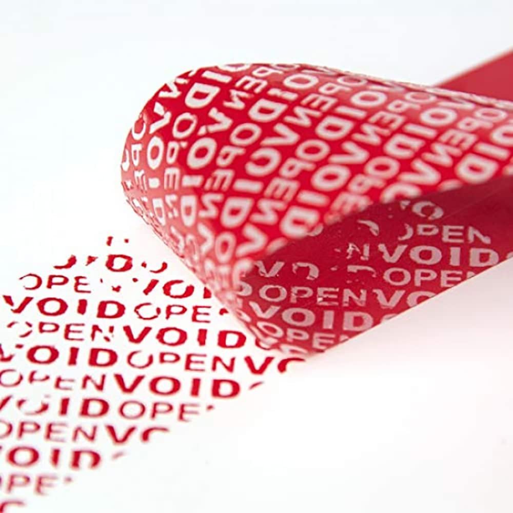 Void and Tamper Proof Evident Security Tape for Package or Products Surface 25mm x 50 Meter (Red)-3 TapeRoll Void and Tamper Proof Evident Security Tape for Package or Products Surface 25mm x 50 Meter (Red)-3 TapeRoll