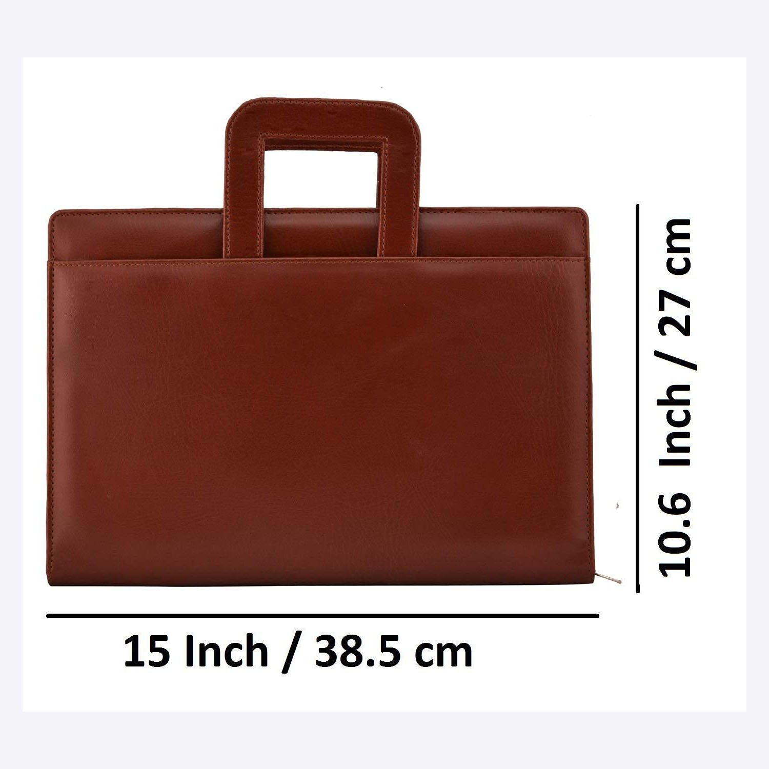 GOTIHOUSE Leatherette Material Professional File Folder for Certificates, Document Bag with Adjustable Handles (Black,Brown) (Brown, 20 Leafs) GOTIHOUSE Leatherette Material Professional File Folder for Certificates, Document Bag with Adjustable Handles (Black,Brown) (Brown, 20 Leafs)