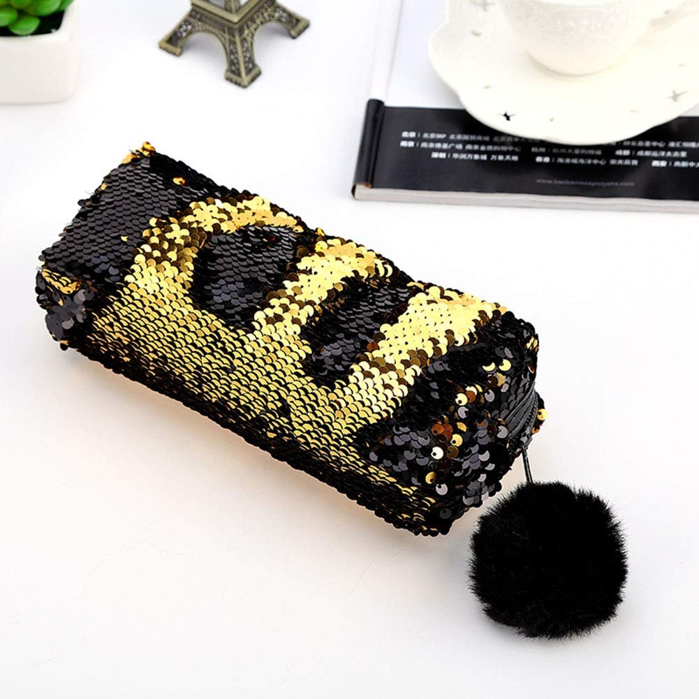 Climberty Fashion Sequin Hairball Pencil Case School Supplies BTS Stationery Gift Cute Pencil Box Pencilcase School Tools Pencil Cases (Style 2) Climberty Fashion Sequin Hairball Pencil Case School Supplies BTS Stationery Gift Cute Pencil Box Pencilcase School Tools Pencil Cases (Style 2)