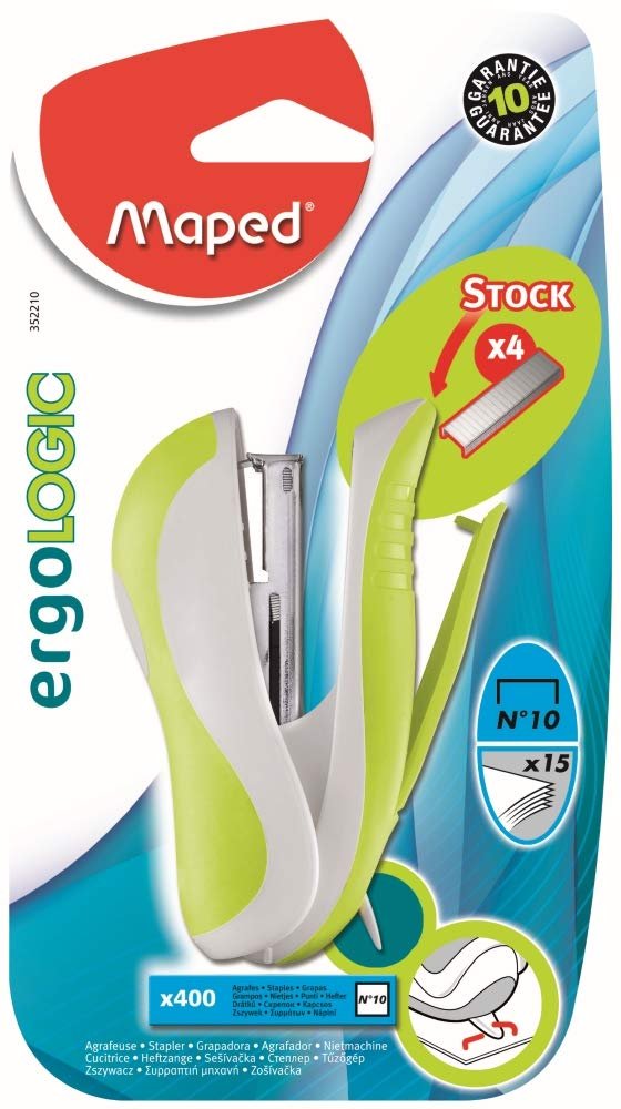 Maped Stapler Ergologic Pocket N°10 +400 Staples N°10 Blister (Blue) Maped Stapler Ergologic Pocket N°10 +400 Staples N°10 Blister (Blue)