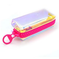 Vibgyor Products Multipurpose Pouch Stationery Pen Case Portable Cosmetic Makeup Toiletry Bath Storage Case (Metalic)