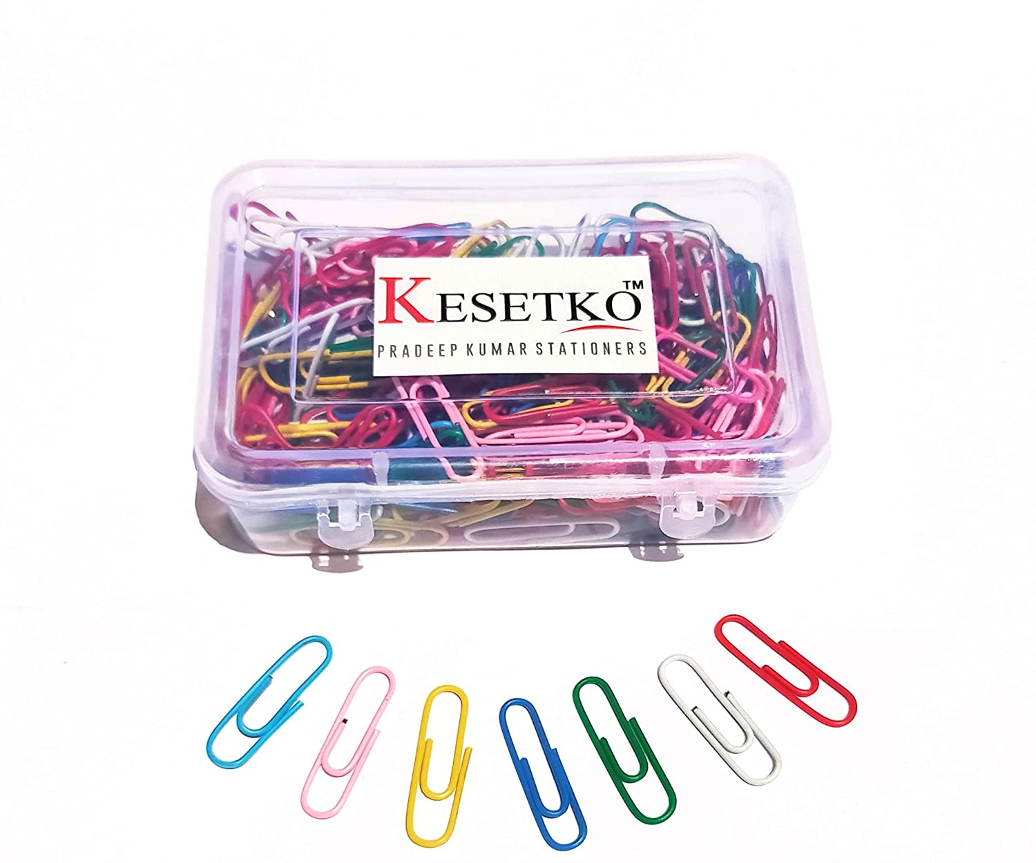 KESETKO Paper Clips, Gem Clips, U Clips, (200 Piece, 30 MM Each) Multi-Color, for Holding Loose Papers KESETKO Paper Clips, Gem Clips, U Clips, (200 Piece, 30 MM Each) Multi-Color, for Holding Loose Papers