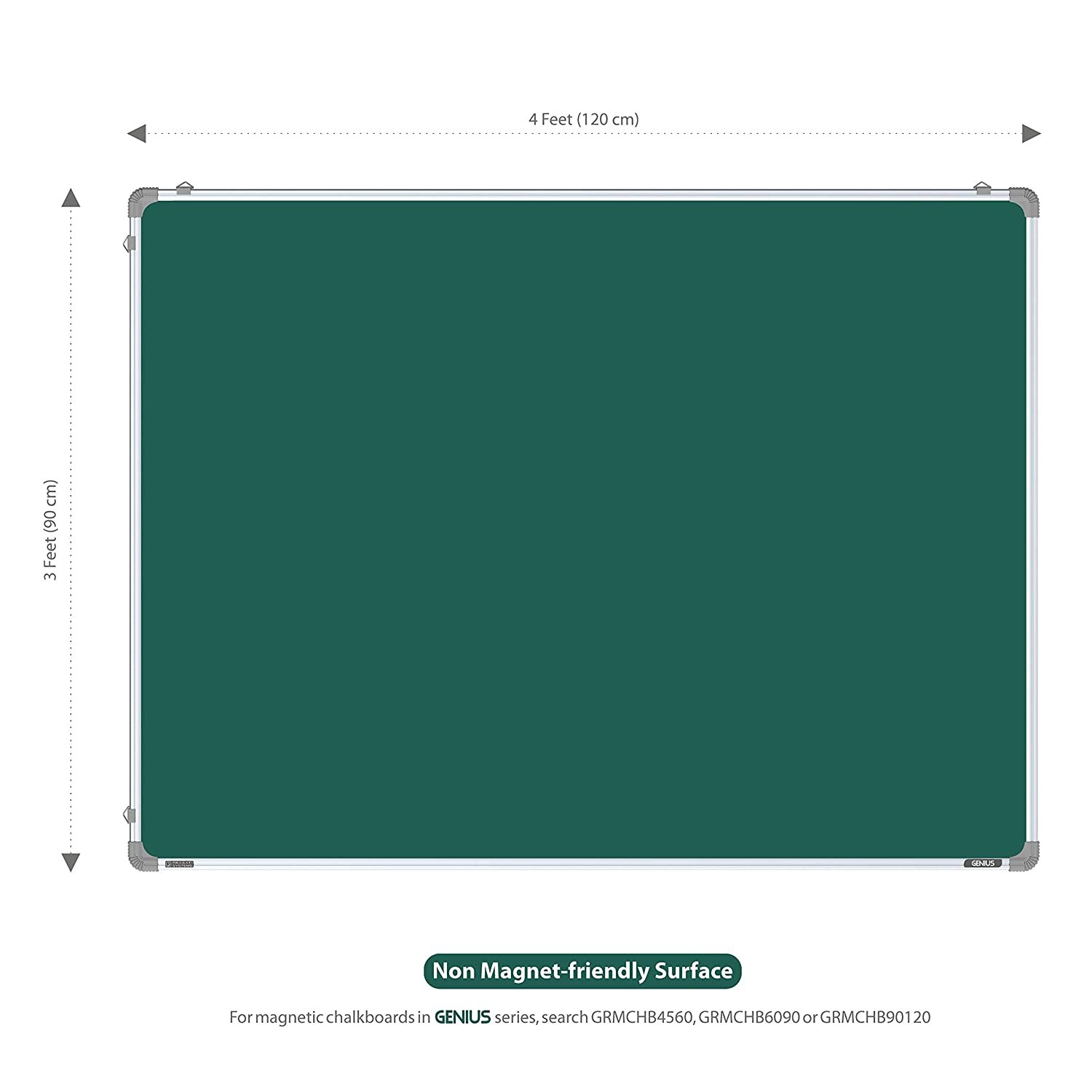 Pragati Systems® Genius Melamine (Non-Magnetic) Chalkboard for Kids, Home and School (GCHB90120), Lightweight Aluminium Frame, 3x4 Feet (Pack of 1) Pragati Systems® Genius Melamine (Non-Magnetic) Chalkboard for Kids, Home and School (GCHB90120), Lightweight Aluminium Frame, 3x4 Feet (Pack of 1)