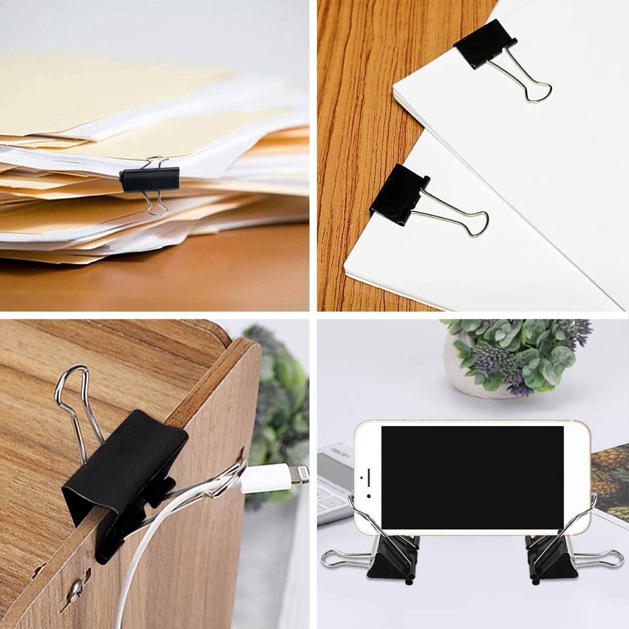Premium Quality 32 mm Black Medium Size Paper Clips for Notes Letter, Papers,Binder Clamps in Office, Home, School, Paper Holding Capacity Files Organized and Secure(Pack of-12) Premium Quality 32 mm Black Medium Size Paper Clips for Notes Letter, Papers,Binder Clamps in Office, Home, School, Paper Holding Capacity Files Organized and Secure(Pack of-12)