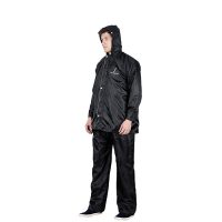 FabSeasons Reversible Waterproof Raincoat with Adjustable Hood and Reflector at Back for Night Visibility. Pack Contains Top, Bottom and Storage Bag