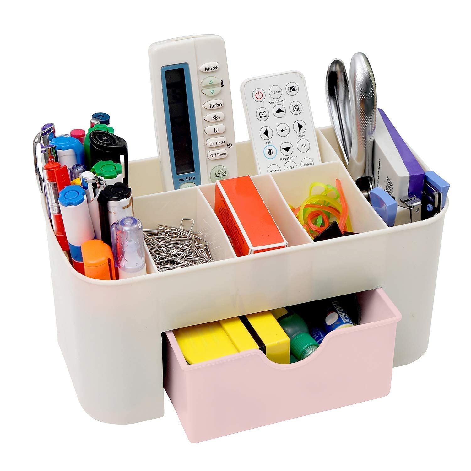 ALMAND Desk Organizer Pen stand for Office and sturdy table for pen pencil and notes holder Pen Holder Office Home Supplies Gift (Plastic Stand) ALMAND Desk Organizer Pen stand for Office and sturdy table for pen pencil and notes holder Pen Holder Office Home Supplies Gift (Plastic Stand)