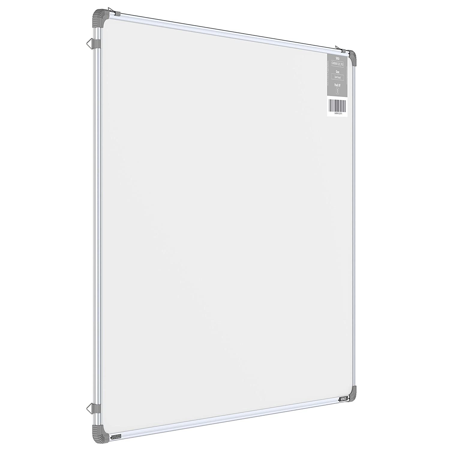 Pragati Systems® Genius Melamine (Non-Magnetic) Whiteboard for Office, Home and School (GWB90120), Lightweight Aluminium Frame, 3x4 Feet (Pack of 1) Pragati Systems® Genius Melamine (Non-Magnetic) Whiteboard for Office, Home and School (GWB90120), Lightweight Aluminium Frame, 3x4 Feet (Pack of 1)