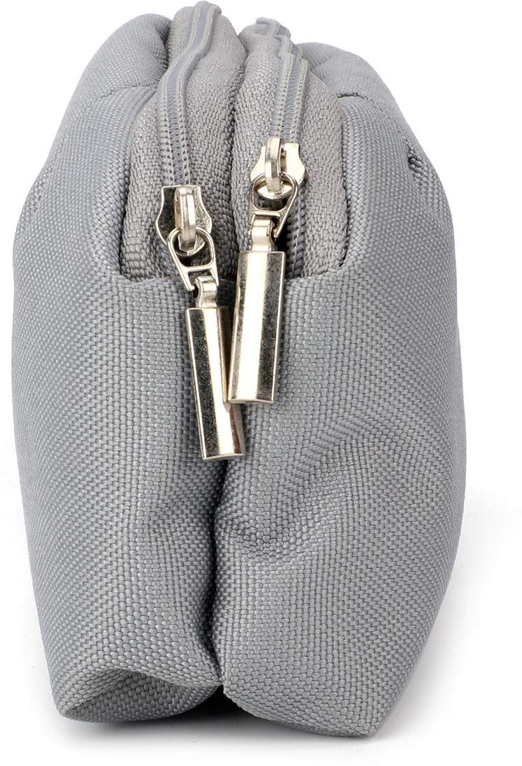 QIPS by HMI Multi Pocket Polyester Pencil Pouch Bag, Grey QIPS by HMI Multi Pocket Polyester Pencil Pouch Bag, Grey
