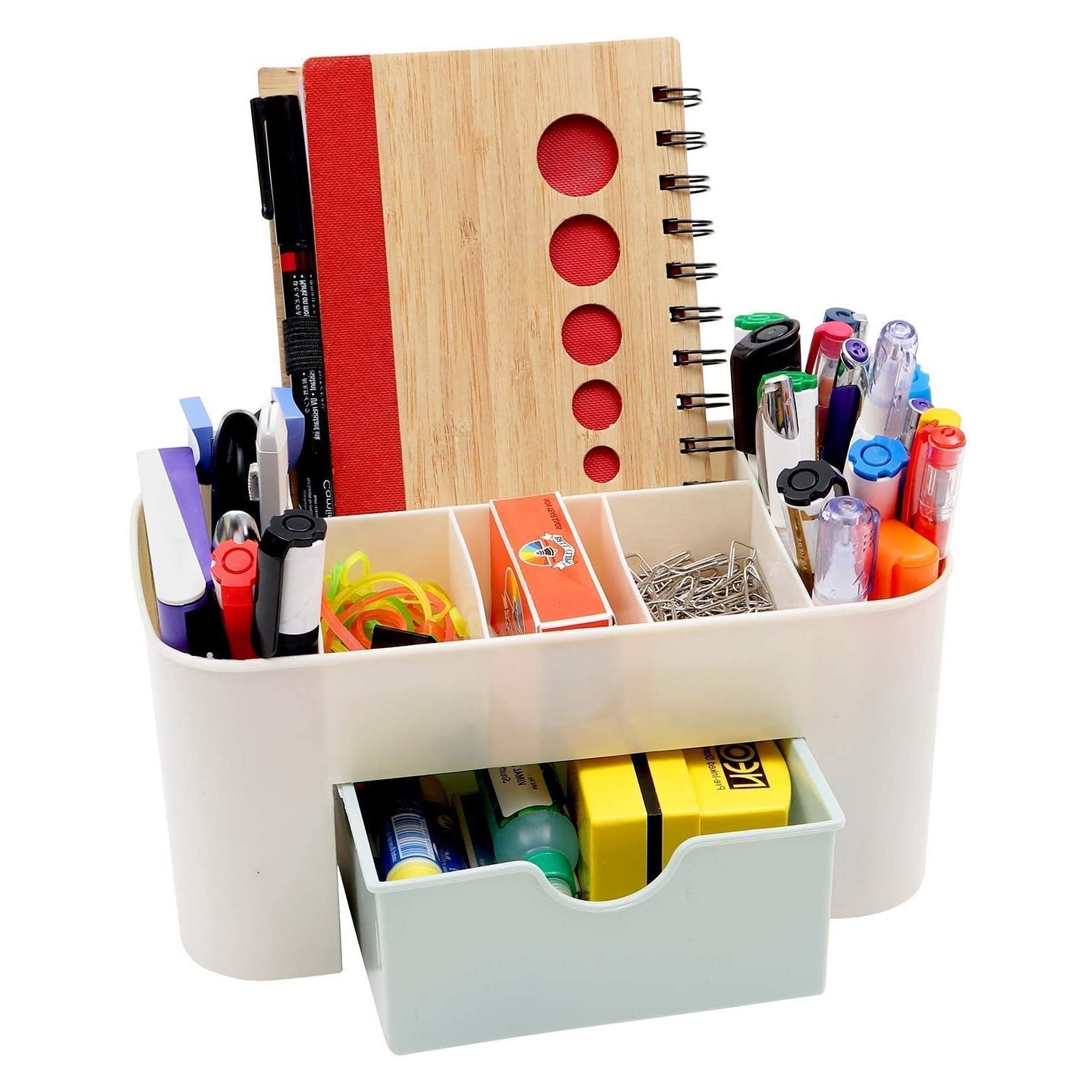 ALMAND Desk Organizer Pen stand for Office and sturdy table for pen pencil and notes holder Pen Holder Office Home Supplies Gift (Plastic Stand) ALMAND Desk Organizer Pen stand for Office and sturdy table for pen pencil and notes holder Pen Holder Office Home Supplies Gift (Plastic Stand)