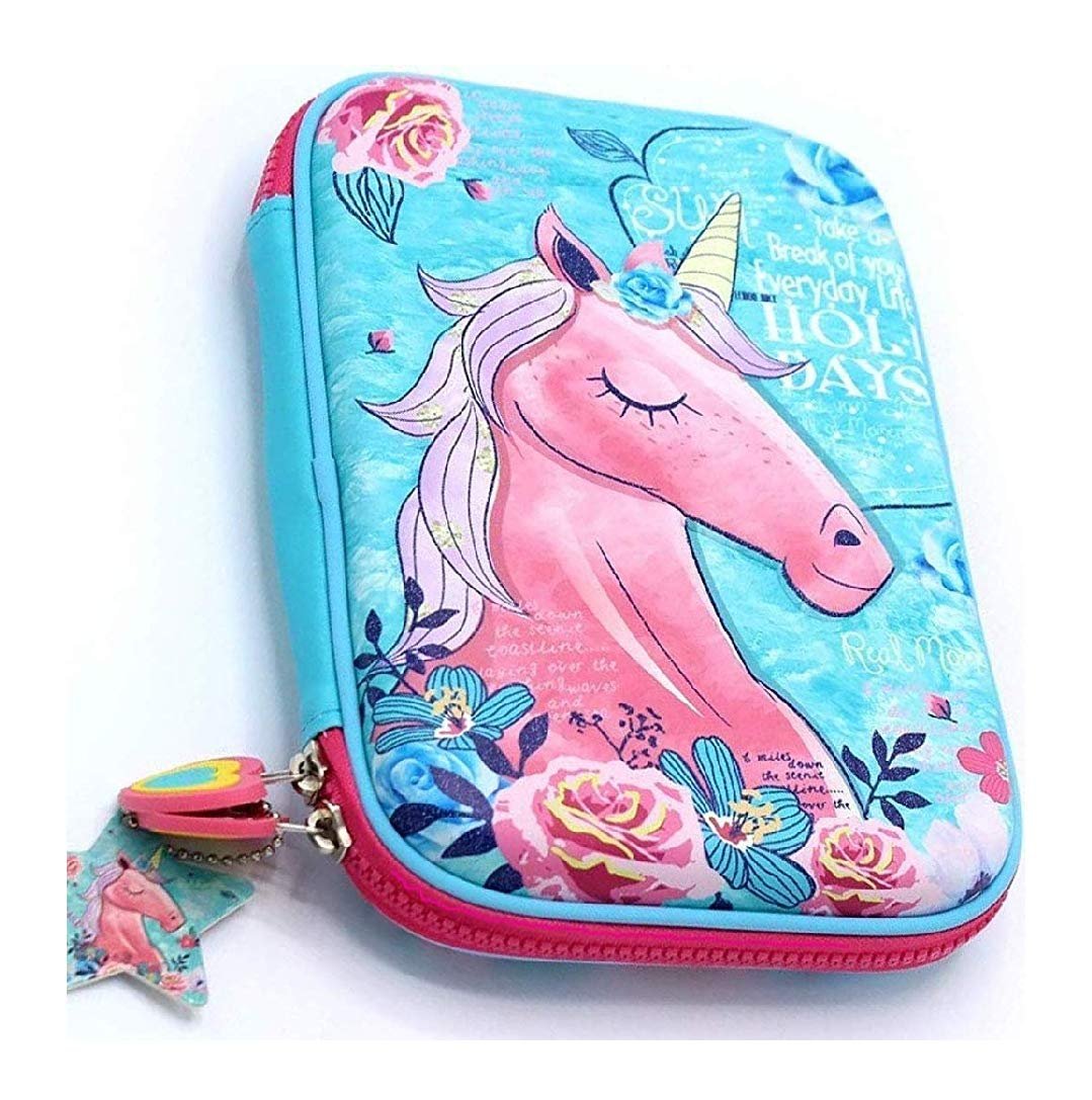 VIKAS GIFT GALLERY Eva Unicorn Owl Print Pencil Case Organizer, Multicolour VIKAS GIFT GALLERY Eva Unicorn Owl Print Pencil Case Organizer, Multicolour
