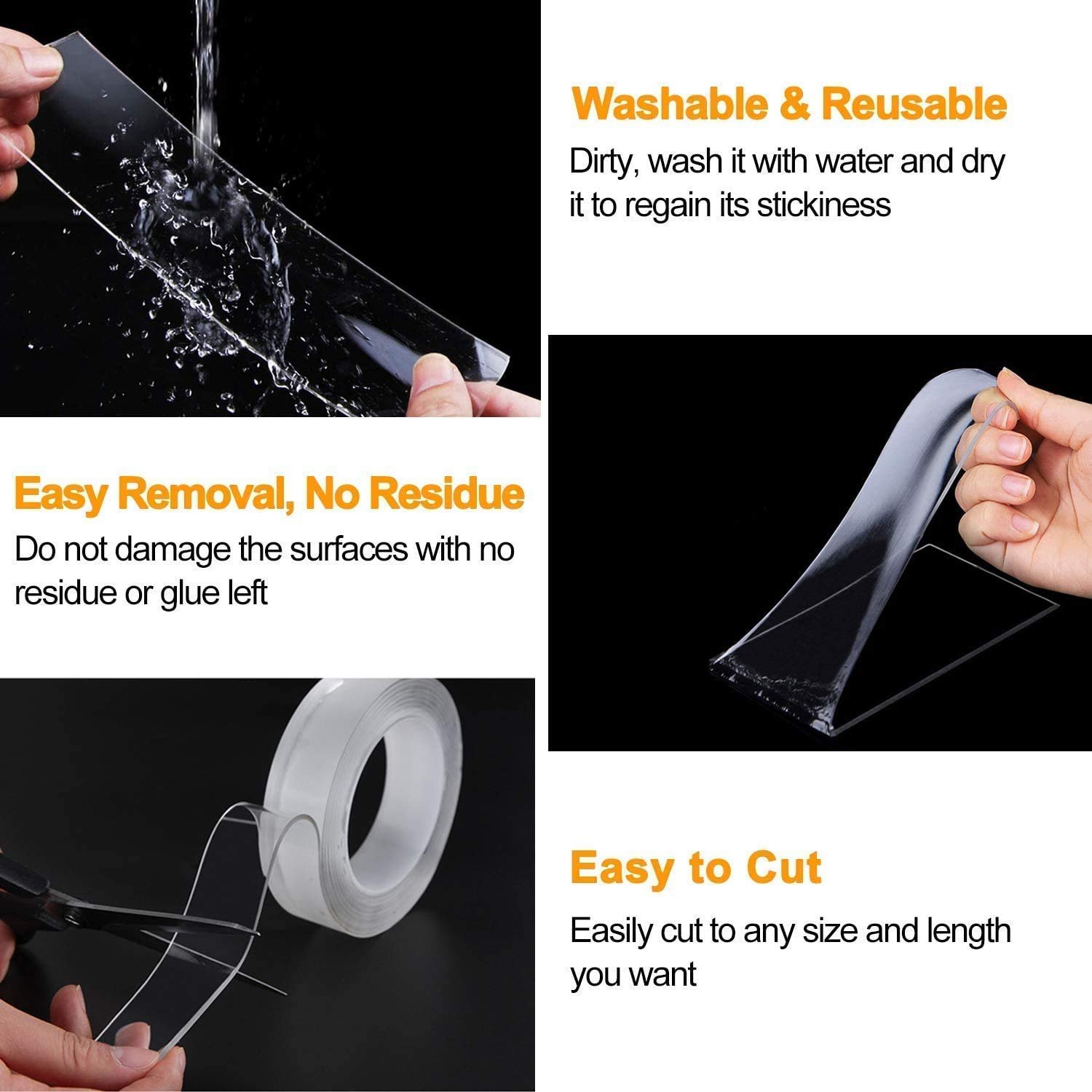 JONTUS 3 Meter Double Sided Tape - Adhesive Silicone Tape, Heavy Duty, Heat Resistant, Multi-Functional, Removable, Washable, Reusable Anti-Slip Gel Nano Grip Tape JONTUS 3 Meter Double Sided Tape - Adhesive Silicone Tape, Heavy Duty, Heat Resistant, Multi-Functional, Removable, Washable, Reusable Anti-Slip Gel Nano Grip Tape