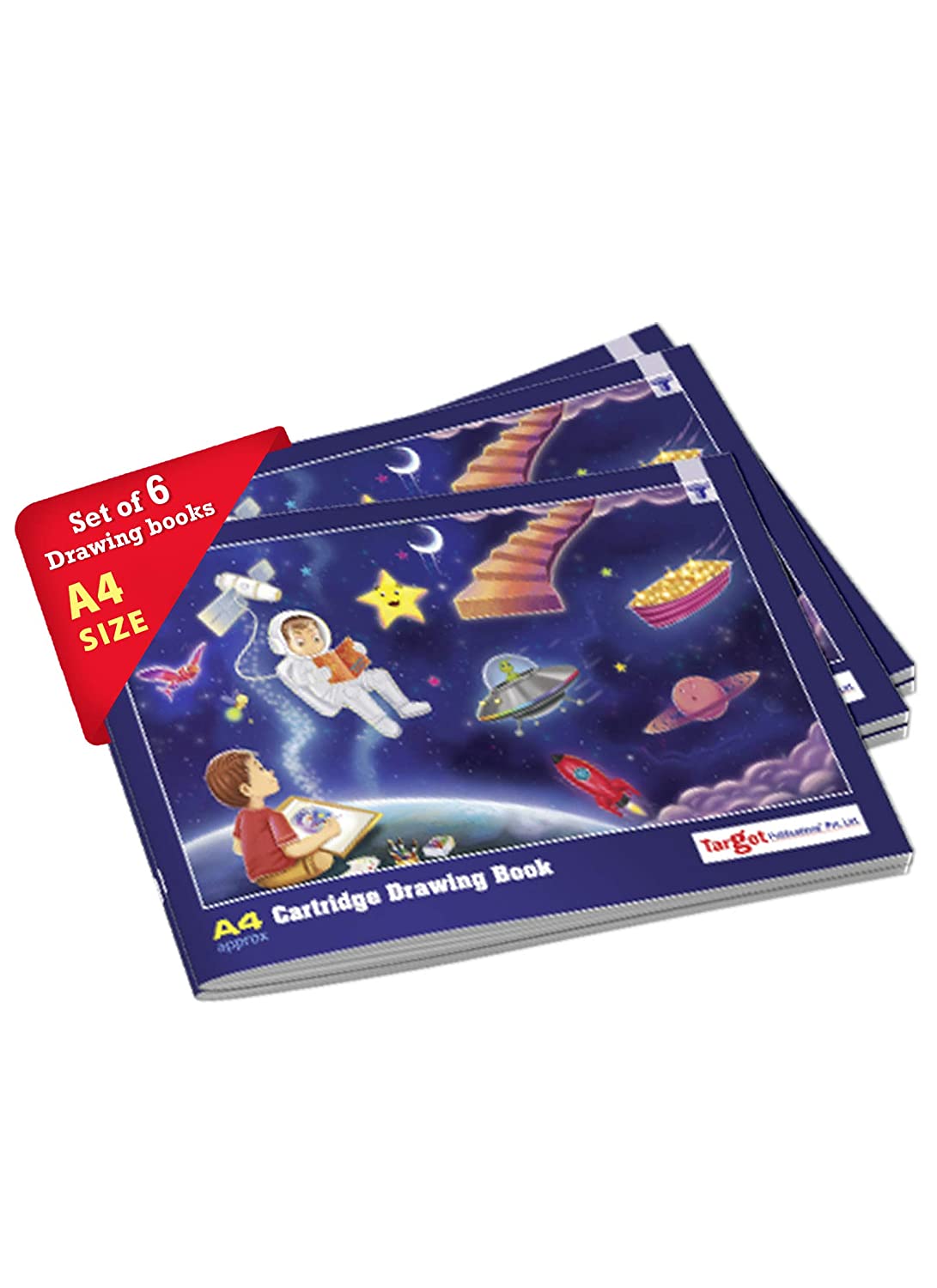 A4 Blank Drawing Book for Kids and Artists Sketch Book for Kids and Painters 34 Sheets White Blank Unruled Pages 29.5 x 21 cm Approx Soft Cover Sketching, Colouring & Painting Pack of 6 A4 Blank Drawing Book for Kids and Artists Sketch Book for Kids and Painters 34 Sheets White Blank Unruled Pages 29.5 x 21 cm Approx Soft Cover Sketching, Colouring & Painting Pack of 6