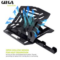 Gizga-Essentials Adjustable Laptop Stand 8-Adjustable-Angle Notebook Riser, Non-Slip, Portable Compatible with 12-Inch to 15.6-Inch Laptop Tablet with Mobile Stand (Black)
